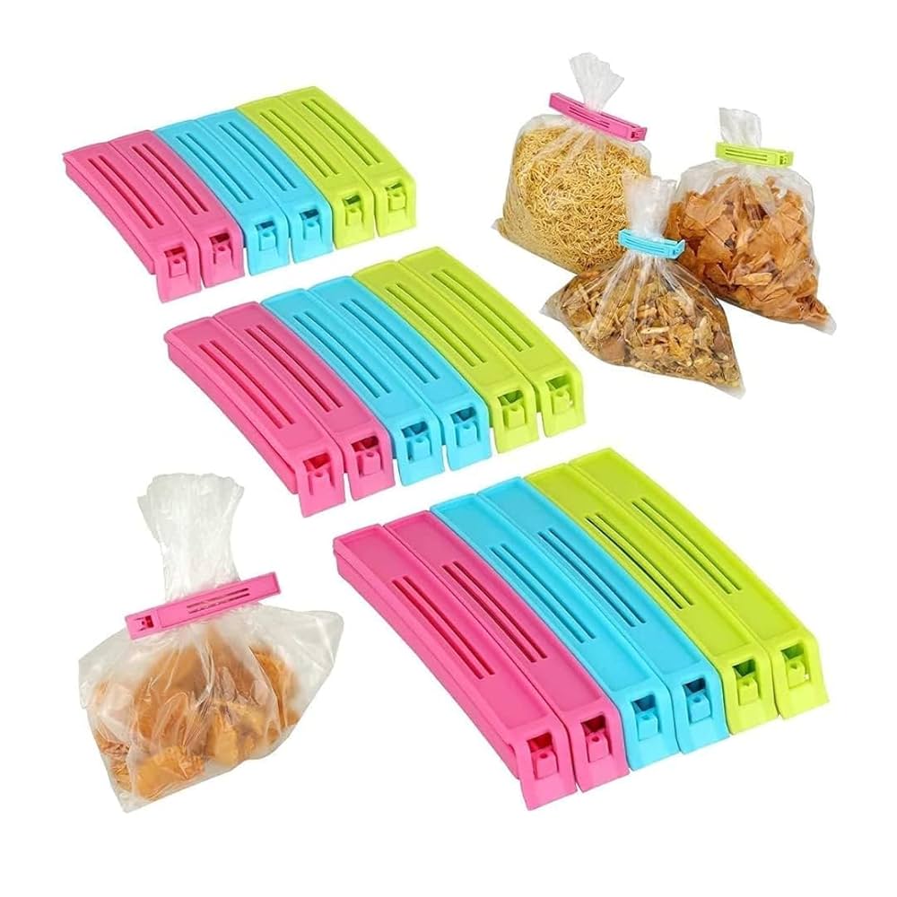 Food snack pounch storage clips