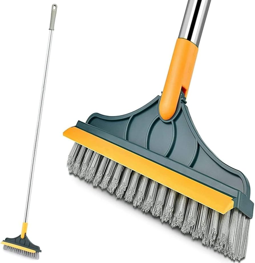 Bathroom cleaning brush and wiper , 120° Rotating Head